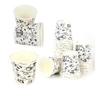 DUE ESSE S.N.C. DI SABATINI ALDO Lot de 50 verres en papier blancs avec inscriptions noires 3 oz/89 cc idéales pour café, café lait pour bar, restaurants et cafés