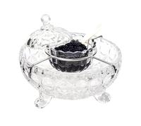 DUEBEL Ensemble de service à caviar avec 2 cuillères en nacre - Bol de service élégant en forme de goutte pour caviar, crevettes et plus encore dans la cuisine, le restaurant et les événements de