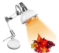 DUEBEL Lampe chauffante pour la fabrication de bonbons - Chauffage de bonbons abordable parfait pour les débutants dans l'art du sucre, la pâtisserie et la confiserie - Blanc et plaqué argent