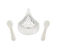 DUEBEL Lot de 2 cuillères à caviar en verre avec cuillère à caviar en nacre de 8 cm - Refroidisseur universel pour Martini, vin, liqueur et cocktail