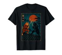 Duel de Chats samouraï, Guerrier Japonais, Deux Chats, Ukiyo-e Vintage T-Shirt