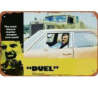 Duel, Dennis Weaver, 1971 Plaque en métal - 20,3 x 30,5 cm - Décoration murale vintage rétro