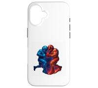 Duel Entre astronautes cosmiques et Power Clash Coque pour iPhone 16