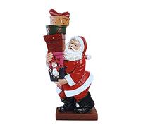 Duendhd 1 pièce Sculpture Père Noël poupée de Noël résine ornement figurine vacances An Hristmas décoration de table A