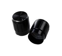 Duendhd 10 Pcs Noir Metal 6mm Molete arbre Insert Dia. Boutons de Controle de Potentiometre