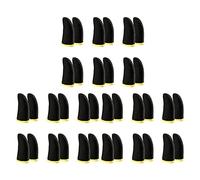 Duendhd 18 Broches pour les Jeux Mobiles PUBG Contact Manches de Doigt D'éCran Noir et Jaune (36 PièCes SéRies)