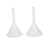 Duendhd 2 Pcs 60 ML 2 5/9" Dia Bouche Laboratoire Clair Plastique Blanc Filtre Entonnoir