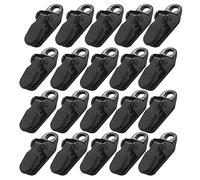 Duendhd 20 Pcs Auvent Auvent Pince Bâche Clip Snap Toile Ancre Pince Caravane Mâchoire Grip PièGe Serrer Outil en Plein Air Camp RandonnéE Kit