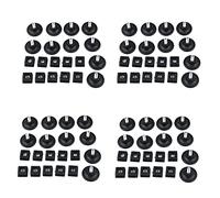 Duendhd 40 Ensembles de 45 mm de Diamètre de Base Réglable Pied de Nivellement 25 mm x 25 mm Kit D'Insertion de Tube Carré