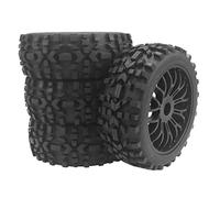 Duendhd 4Pc RC Buggy Roues et Pneus avec Hex 17Mm Roues Jantes 1/8 ÉChelle Voiture Tout-Terrain pour 1:8 RC Buggy sur Route Voiture