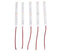 Duendhd 5Pcs 10Cm Bleu éTanche 5050 Led Bande de LumièRe Voiture de Bateau Caravane Dc 12V