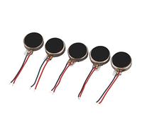 Duendhd 5pcs DC3V / 0. 1 a 1.5V / 0.05A 10 x 2,7 mm Mini Moteur de Vibration Argent