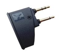 Duendhd Adaptateur de Prise pour Casque D'Écoute pour Les Voyages en Avion, Mini-Prise 3,5 mm vers Double Prise 3,5 mm Compatible avec QC45 QC35 QC3 QC25 QC20
