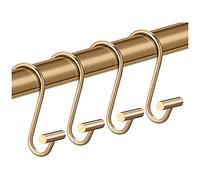 Duendhd Anneaux de rideau de douche, anneaux décoratifs en laiton pour tringle de douche de salle de bain, crochets de douche T