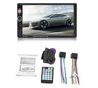 Duendhd Autoradio 2 DIN 7 Pouces Écran Tactile Autoradio Voiture Lecteur FM Radio Bluetooth Stéréo Auto Support Caméra de Recul Lecteur MP5 7023B
