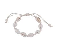 Duendhd Bracelet de cheville pour femme - Blanc, Coquillage