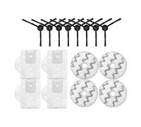 Duendhd Brosses latérales Roulettes Essuie-glace Lingettes pour robot SDJ06RM Aspirateur Accessoires