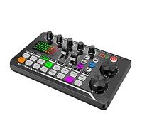Duendhd Carte son externe en direct, changeur de voix Bluetooth 5.0, 16 types, 6 modes de mixage pour téléphones, PC, tablettes