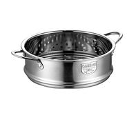 Duendhd Cuiseur vapeur épais en acier inoxydable avec double oreille pour pot à soupe ou lait 20 cm