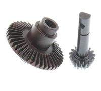 Duendhd Engrenage Conique HéLicoïDal Robuste 40T 15T pour 1/10 RC4WD TF2 D90 Gelande II Yota Anneau D'Essieu et Pignon