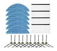 Duendhd Essuie-glace chiffon pour aspirateur robot M200/M201/M501-A/M571/T700 aspirateur aspirateur Hepa filtre side brush paquets