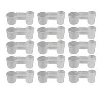 Duendhd Lot de 15 bouteilles d'eau en plastique pour abreuvoir d'oiseaux, tasse, pigeons, mangeoire pour animaux