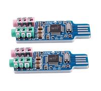 Duendhd Lot de 2 cartes son USB CM108 pour carte son USB Bleu