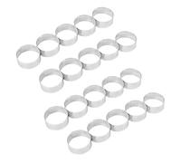 Duendhd Lot de 20 anneaux à en acier inoxydable de 5 cm, résistants à la chaleur, perforés et ronds