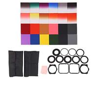 Duendhd Lot de 24 filtres ND + gradués + 9 anneaux d'adaptateur, support de filtre pour pare-soleil d'objectif série P