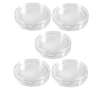 Duendhd Lot de 50 petites capsules rondes en plastique transparent 26 mm
