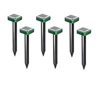 Duendhd Lot de 6 répulsifs à ultrasons solaires contre les serpents, les taupes, les serpents électroniques pour la cour, la ferme, etc