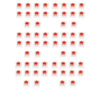 Duendhd Lot de 60 commutateurs mécaniques de rechange en plastique pour clavier MX RVB 3 broches Rouge cerise