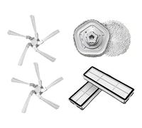Duendhd Pour Bot W10 Brosse Latérale Lavable Filtre HEPA Mop Chiffon Robot Aspirateur Accessoires