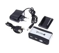 Duendhd Prise EuropÉEnne Ports USB 2.0 du Hub Externe 7 avec Multi-Prise Fente D’Alimentation pour Ordinateur Portable