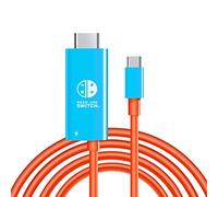 DUEQID Câble de conversion USB de type C vers HDMI pour le mode d'accueil TV sur NS Switch, Steam Deck, smartphones, PC