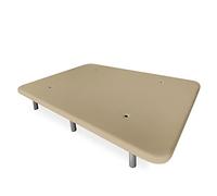 Duermete Base tapissée 3D renforcée 5 Barres de Renfort et valves de Ventilation + 6 Pieds Beige 105 x 190