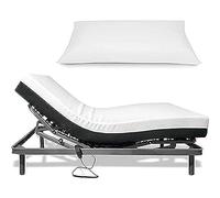 Duermete Lit articulé renforcé Plat + Matelas viscoélastique Artimat Plus + Oreiller au Toucher Soyeux 90 x 180 cm