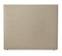DUÉRMETE ONLINE 210 x 120 cm (lit de 200) Tête de lit Lisse Modèle Vienne Revêtement en Simili Cuir de Haute Gamme Taies en Bois, Beige