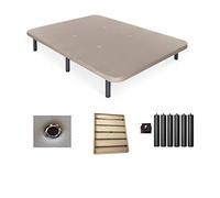 DUÉRMETE ONLINE Base tapissée 3D renforcée 5 Barres de Renfort et valves de Ventilation + 6 Pieds, 4, Couleur Beige, 90 x 190