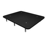 DUÉRMETE ONLINE - Base tapissée 3D Super renforcée, Grande stabilité avec 5 Barres transversales et 6 Pieds métalliques filetés de 27 cm, 135 x 190, Noir