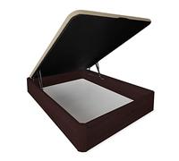 DUÉRMETE ONLINE - Canapé inclinable Extra renforcé Grande capacité avec Couvercle Respirant, Coins arrondis, 135 x 190, épaisseur 30 mm, Wengé