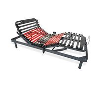 DUÉRMETE ONLINE Ergomax Lit électrique articulé renforcé 5 étages Suspensions en Hytrel, Fiabilité et Robustez, Moteur Allemand, Gris, 90 x 200 cm