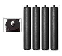 DUÉRMETE ONLINE Lot de 4 Pieds de 27 cm pour sommier et Base tapissée cylindriques filetés Gris