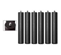 DUÉRMETE ONLINE Lot de 6 Pieds de 27 cm pour sommier et Base tapissée, cylindriques filetés, Gris