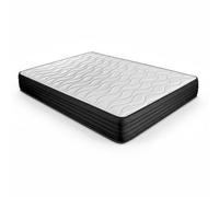 DUÉRMETE ONLINE Matelas viscoélastique réversible Pocket Visco (Hiver-Été-Face) Moyenne à Haute fermeté, épaisseur 20 cm, Memory Foam, Blanc/Noir, 80x180