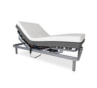 DUÉRMETE ONLINE Pack lit électrique articulé renforcé Ergomax, Matelas à mémoire de Forme Noa, Gris Anthracite, 105 x 190 cm