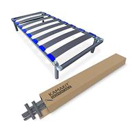 Duérmete Online Sommier démontable KAMAKIT avec cadre renforcé de 40 x 30 mm, stabilité et fermeté, montage facile, tube acier 30 x 40 mm, peinture époxy gris, 90 x 200