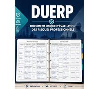 DUERP - Document Unique de l'Évaluation des Risques Professionnels 2026: Registre DUERP pour identifier, évaluer et prévenir les risques professionnels en entreprise, Format A4
