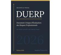 DUERP : Document Unique d'Évaluation des Risques Professionnels | Registre complet prêt à remplir | Format A4 | 85 pages | Conforme Code du Travail | TPE PME