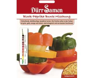 Dürr Samen Graines de Poivron Bloc "Mélange Coloré" - 30 Graines